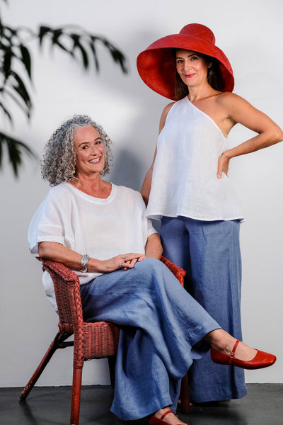 1373 Soft Top Linen Pant Riviera