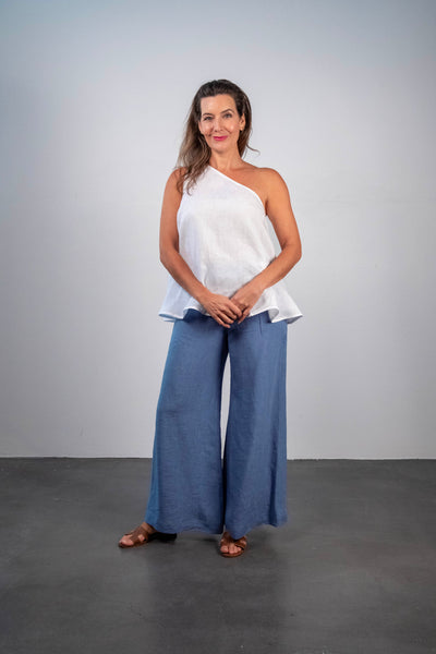 1373 Soft Top Linen Pant Riviera
