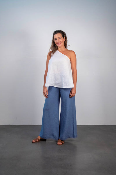 1373 Soft Top Linen Pant Riviera