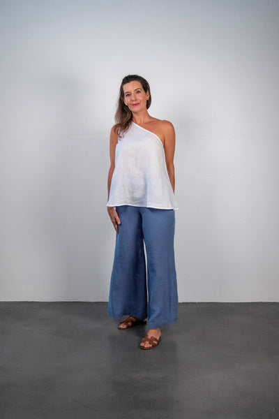 1373 Soft Top Linen Pant Riviera